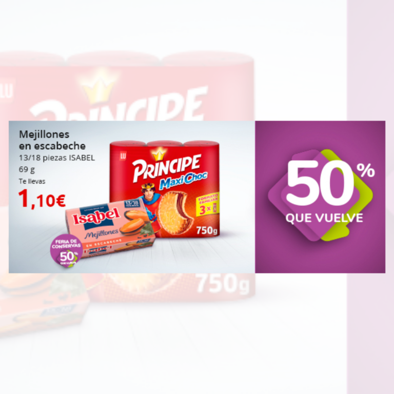 ¡Aprovecha la promoción el 50% que vuelve en Carrefour!